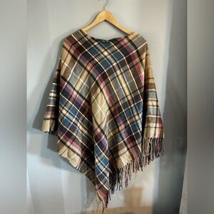 Coco + Carmen Plaid Tartan Ponch One Size